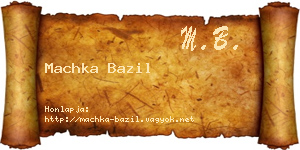 Machka Bazil névjegykártya